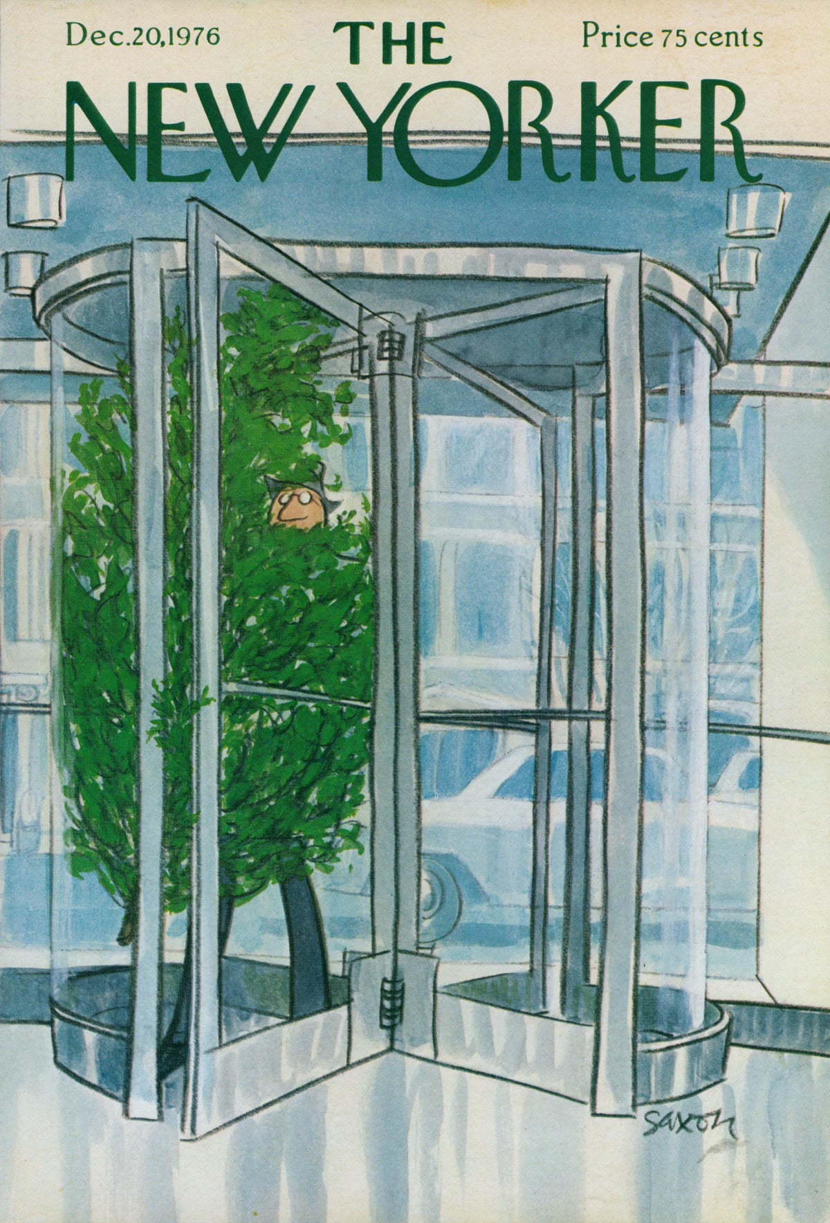 Tree Transport Team- The New Yorker - Authentic Vintage Cover Art