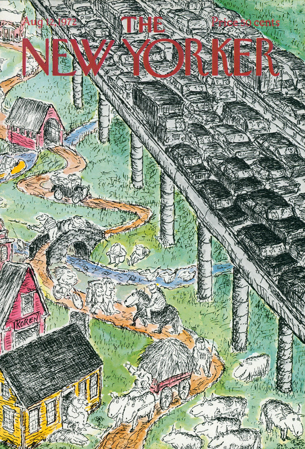 The Road Less Traveled- The New Yorker - Authentic Vintage Cover Art