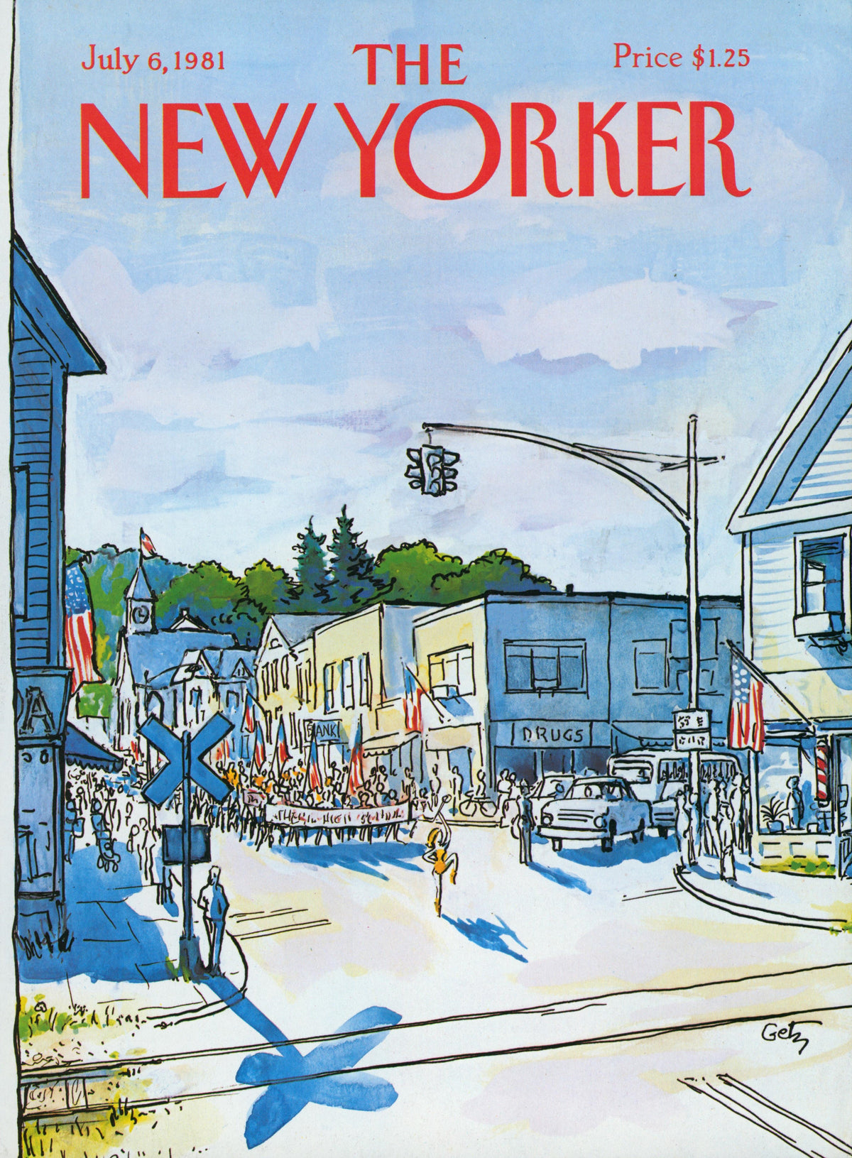 Summer Parade- The New Yorker - Authentic Vintage Cover Art