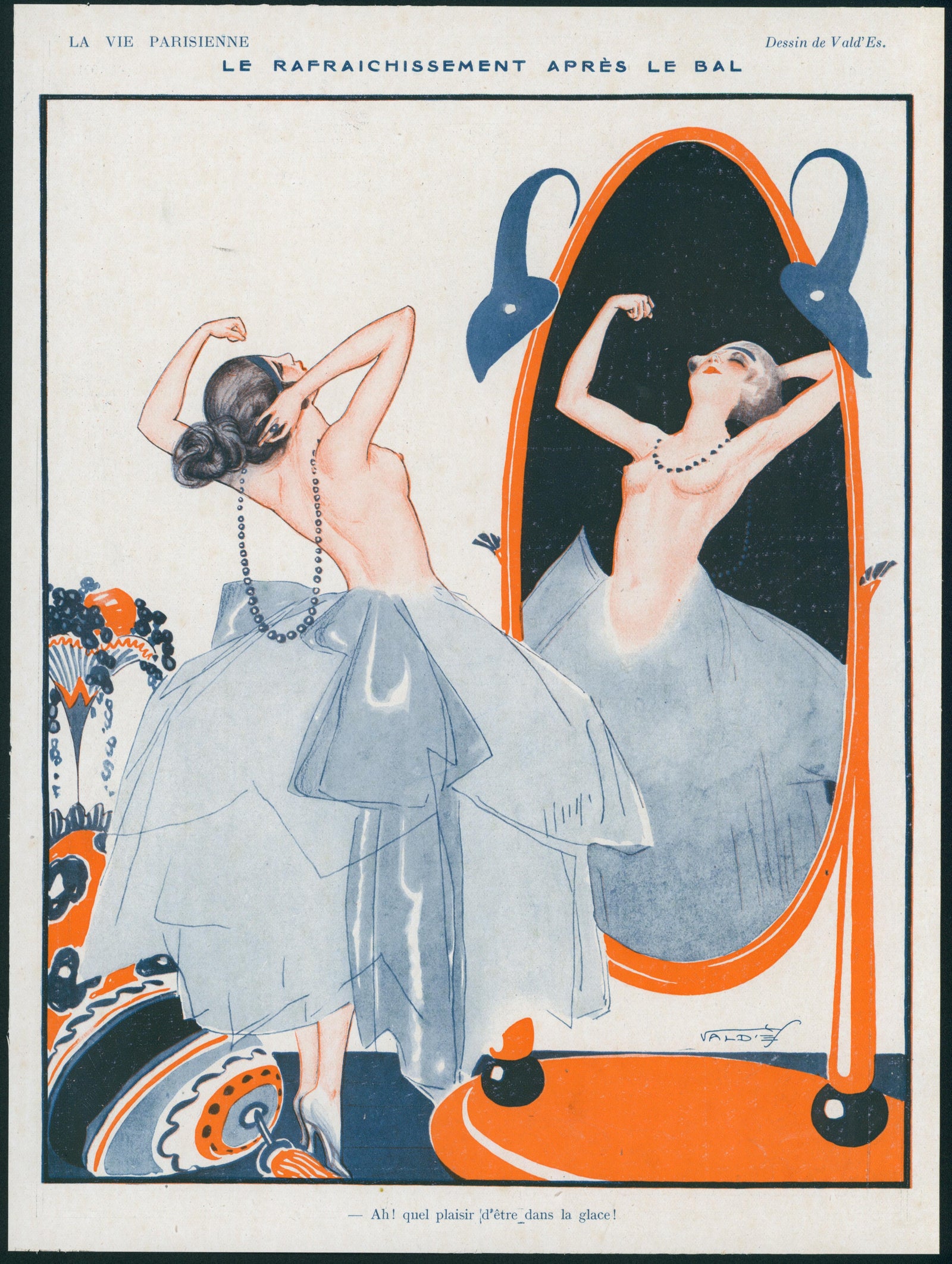 Quiet After Midnight- La Vie Parisienne - Authentic Vintage Illustration