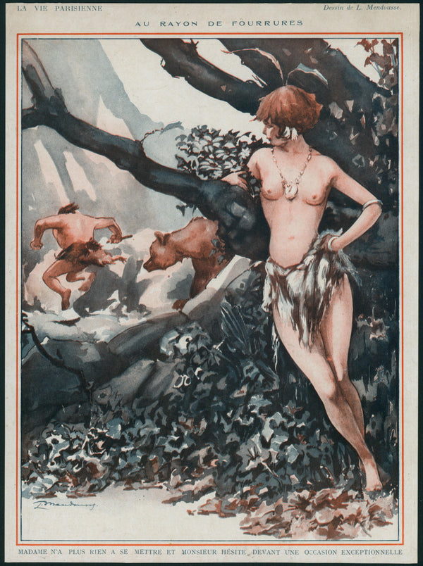 Queen of the Jungle- La Vie Parisienne - Authentic Vintage Illustration