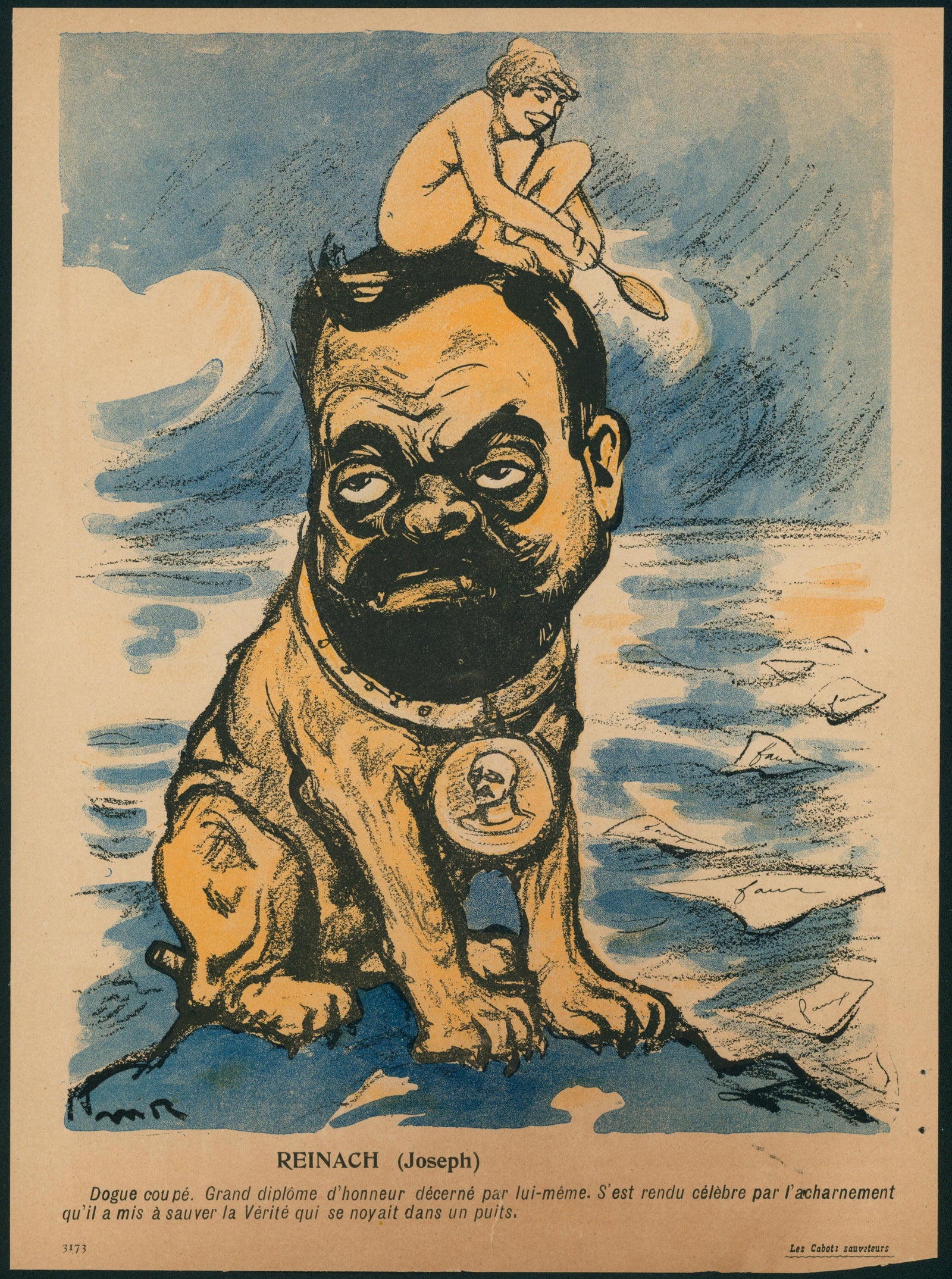 The Honorable Great Dane- Le Rire - Authentic Vintage Illustration