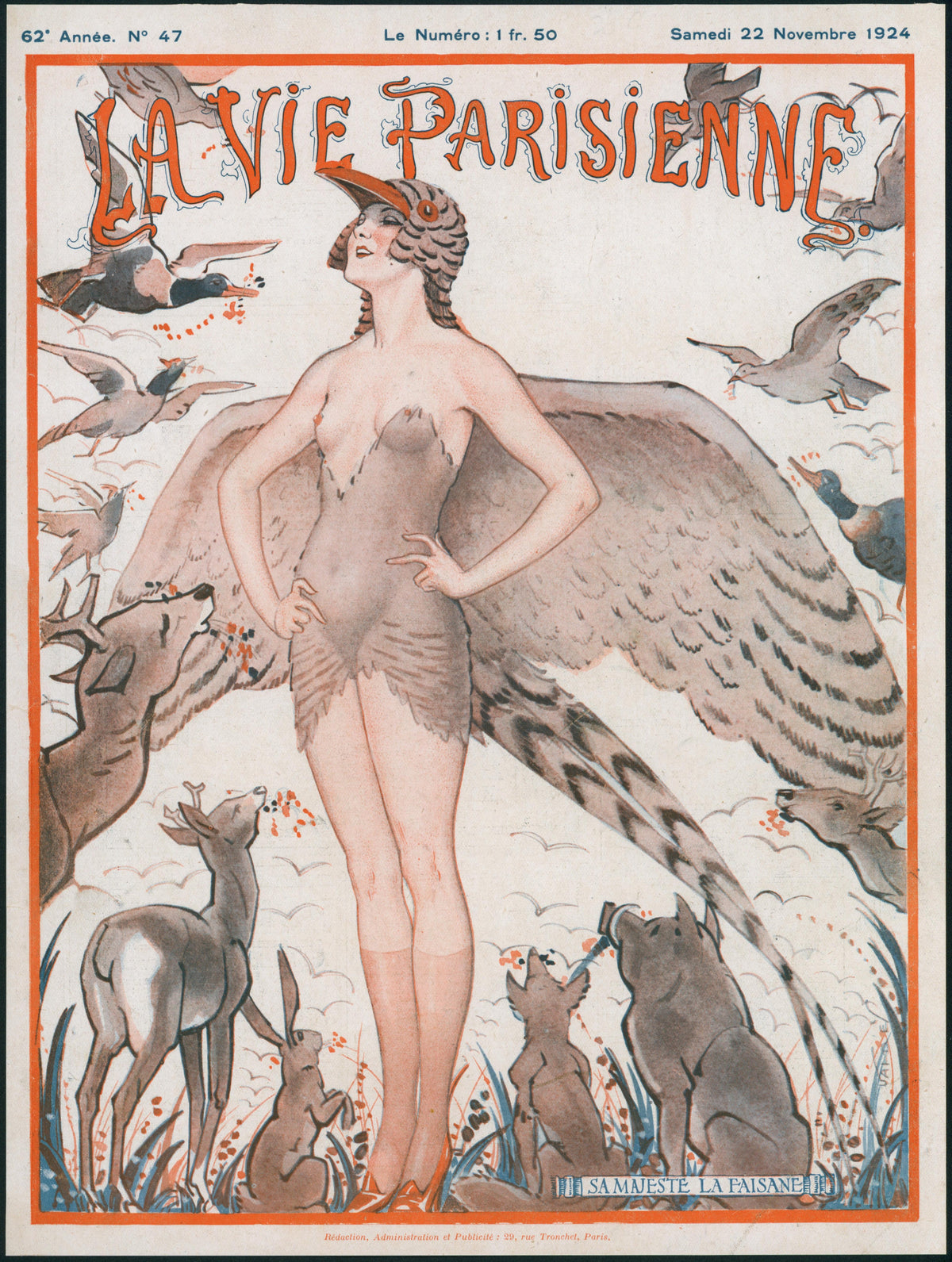 Birds of Desire- La Vie Parisenne - Authentic Vintage Cover Art