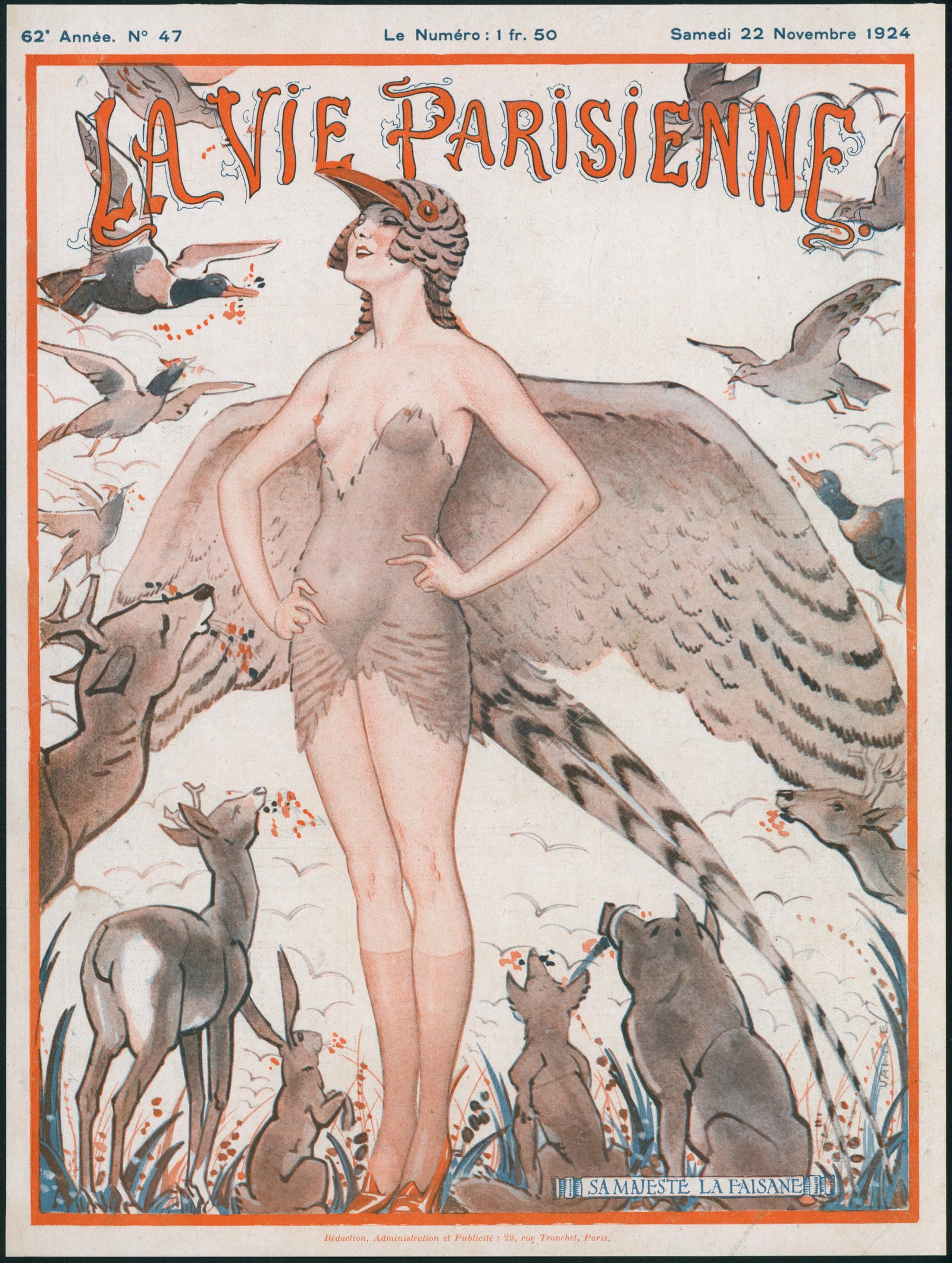 Birds of Desire- La Vie Parisenne - Authentic Vintage Cover Art