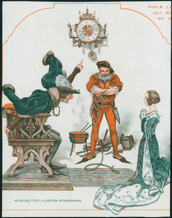 The Extraordinary Question- La Vie Parisienne - Authentic Vintage Illustration
