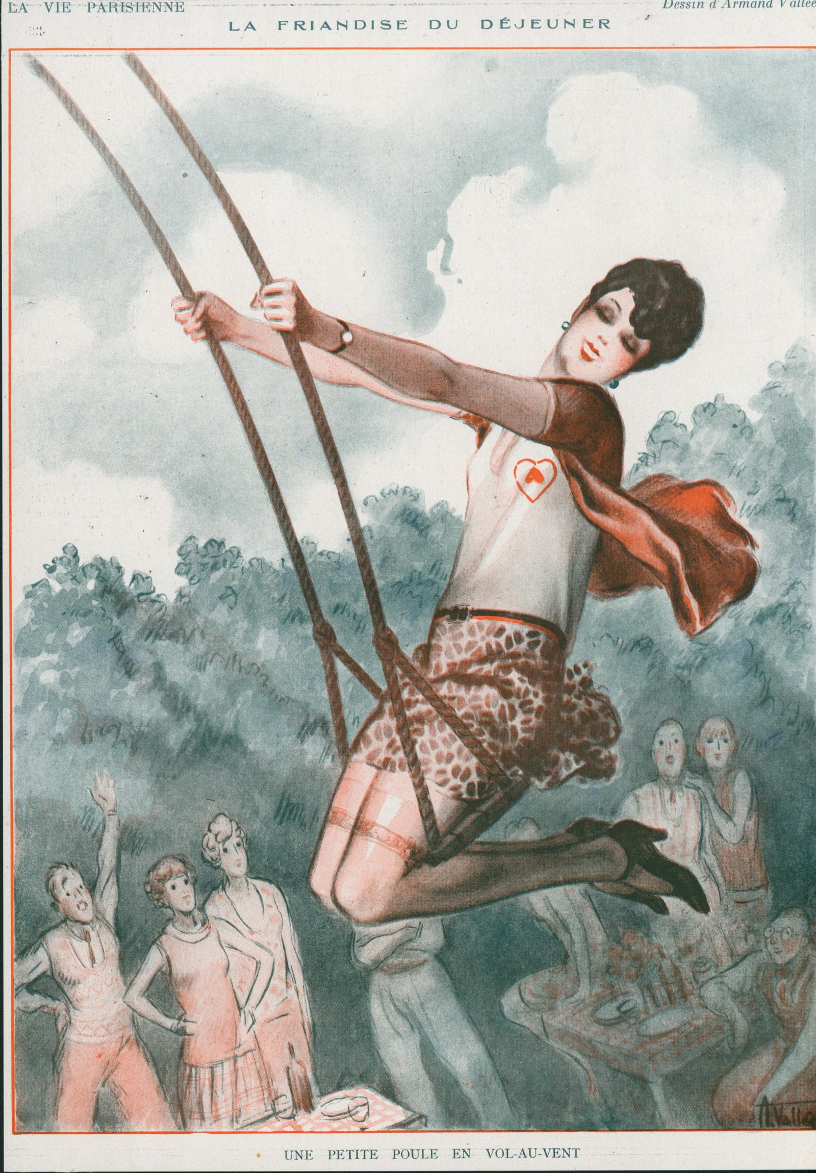 A Lunchtime Treat- La Vie Parisienne - Authentic Vintage Illustration