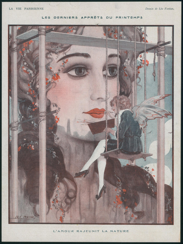 The Art of Spring- La Vie Parisienne - Authentic Vintage Illustration