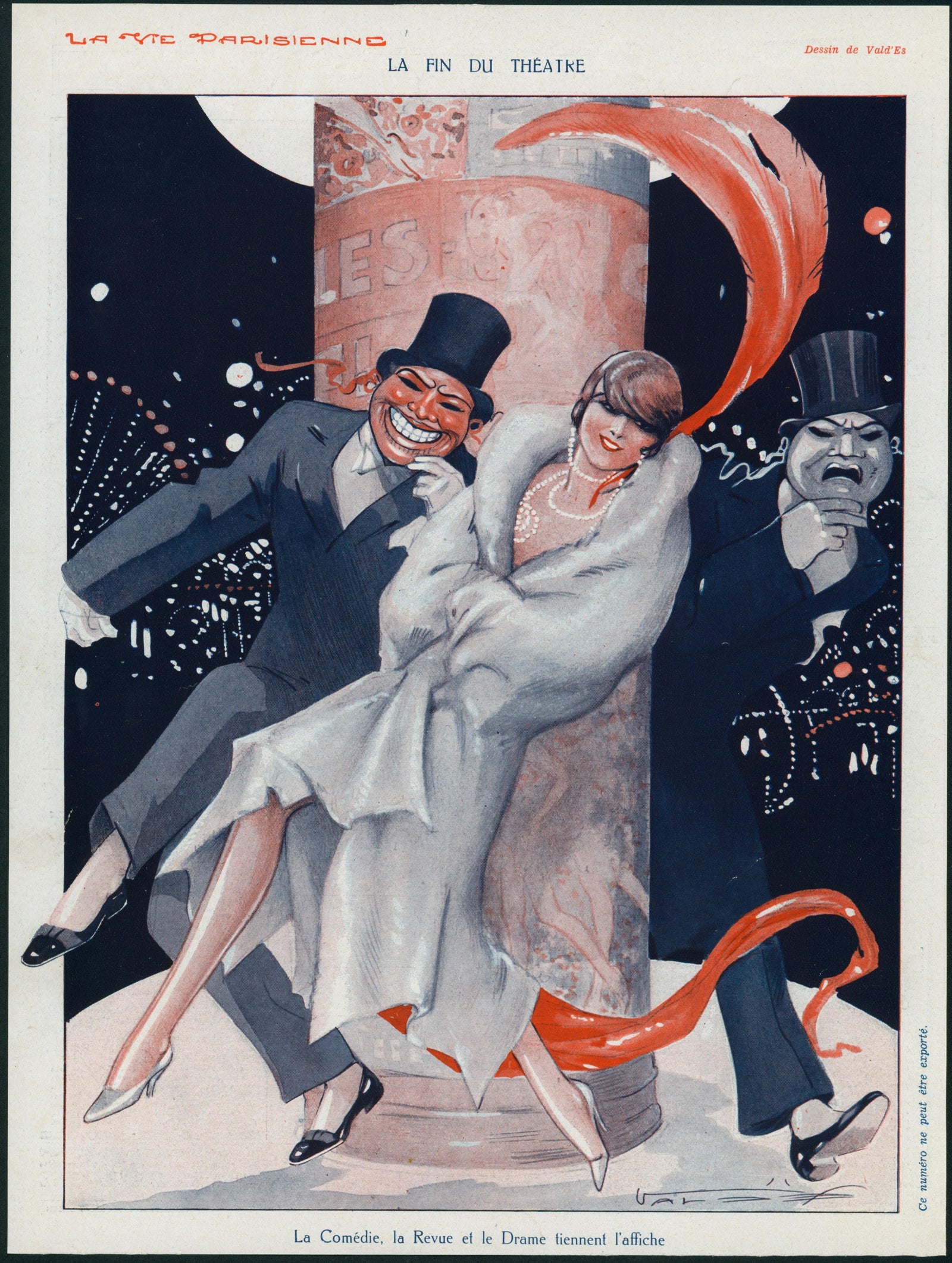 The Last Laught- La Vie Parisienne - Authentic Vintage Illustration