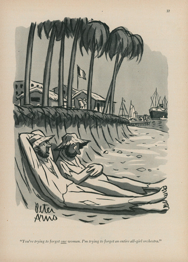 Beach Therapy by Peter Arno - Authentic Vintage Illustration