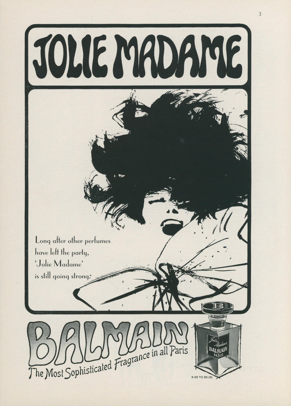 Balmain Perfume - Authentic Vintage Vintage Ad