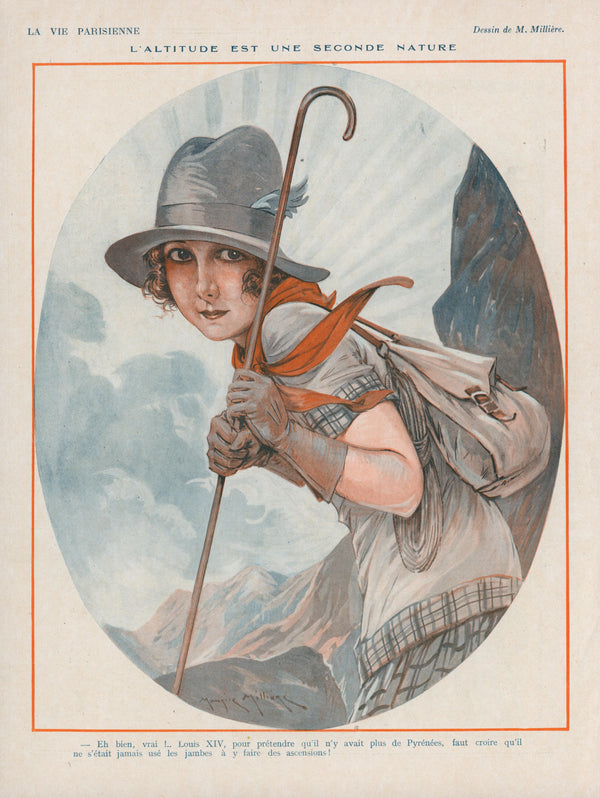 Altitude is Second Nature- La Vie Parisienne - Authentic Vintage Illustration