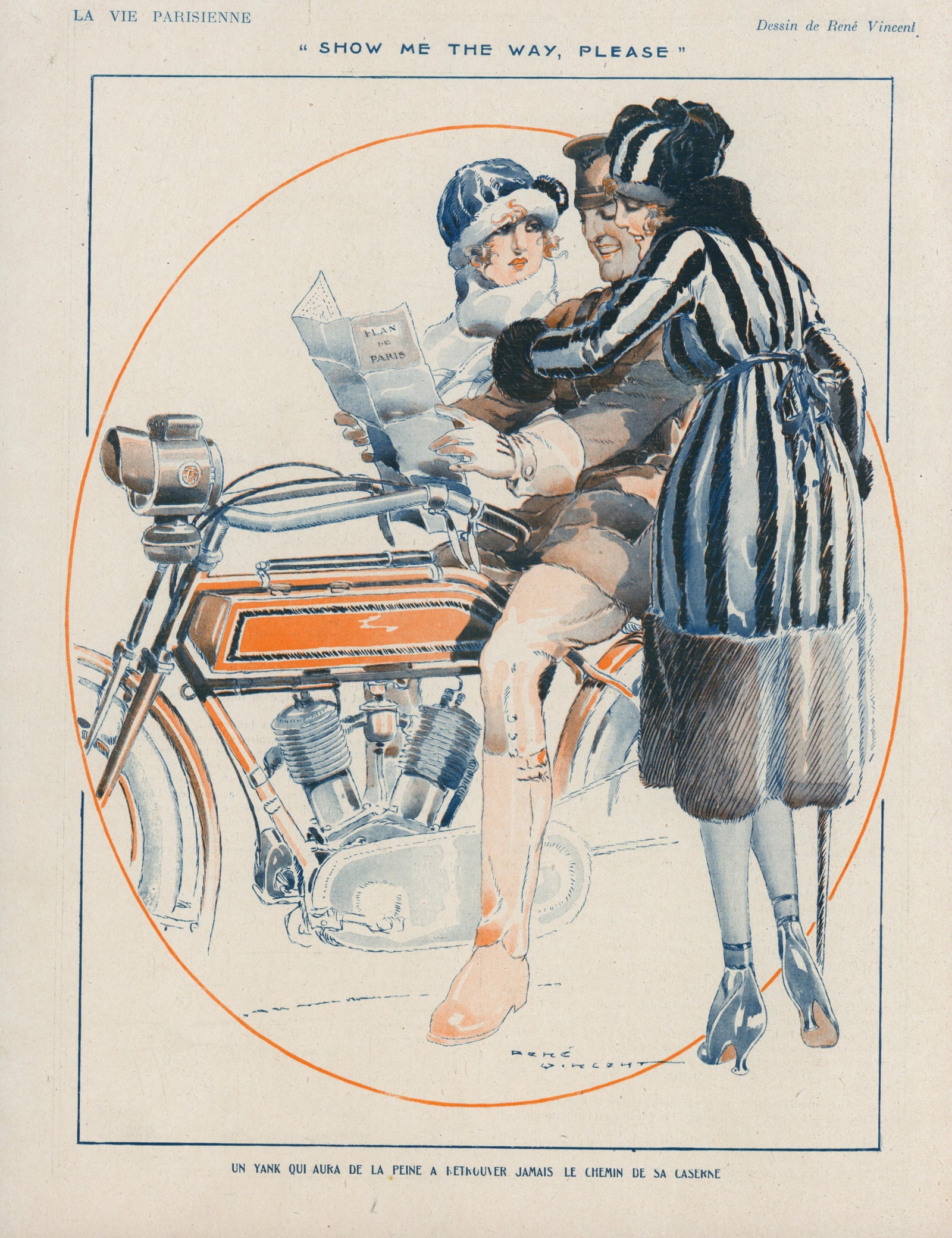 Directed by Desire- La Vie Parisienne - Authentic Vintage Illustration