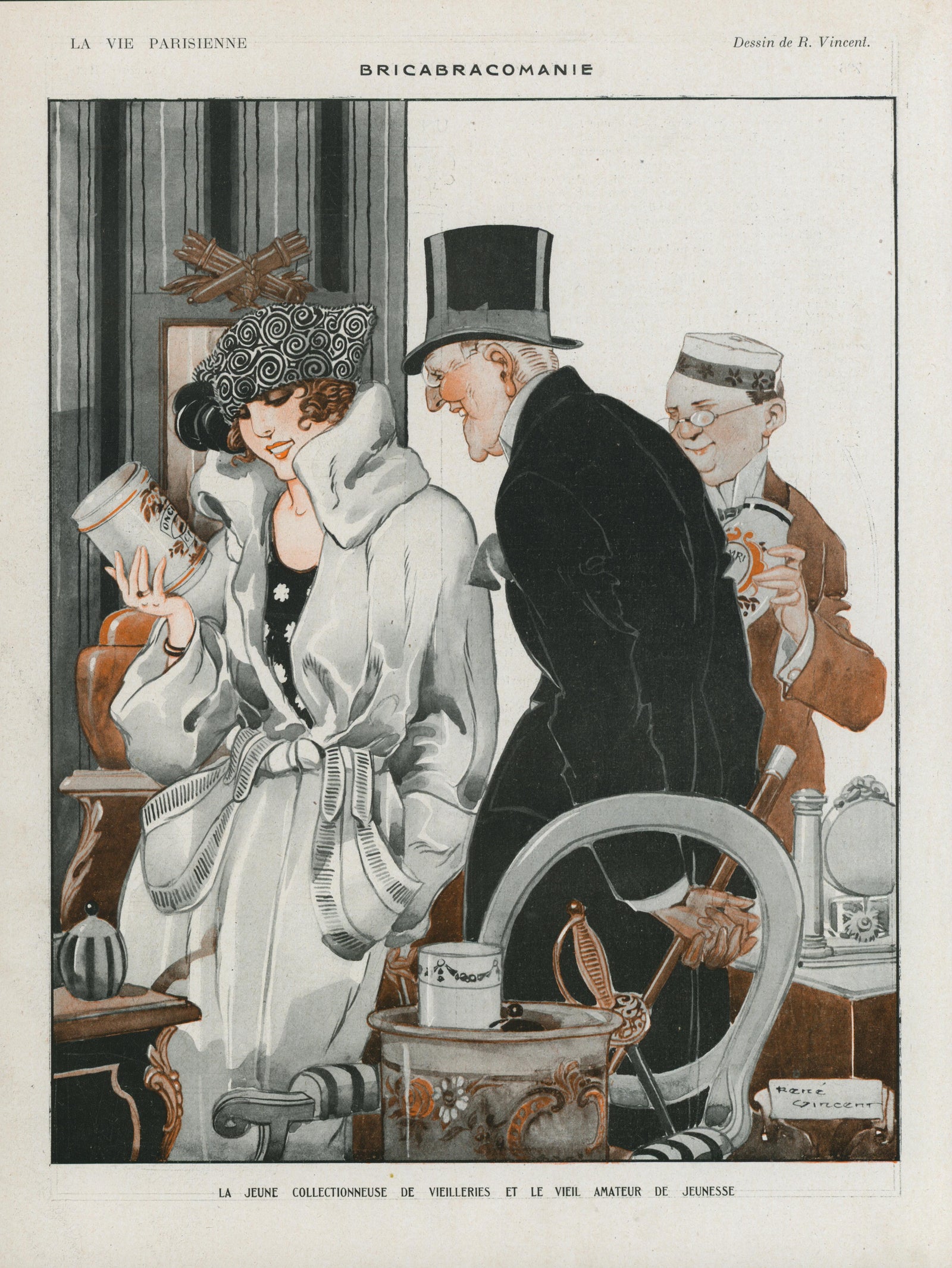 The Collector's Gaze- La Vie Parisienne - Authentic Vintage Illustration