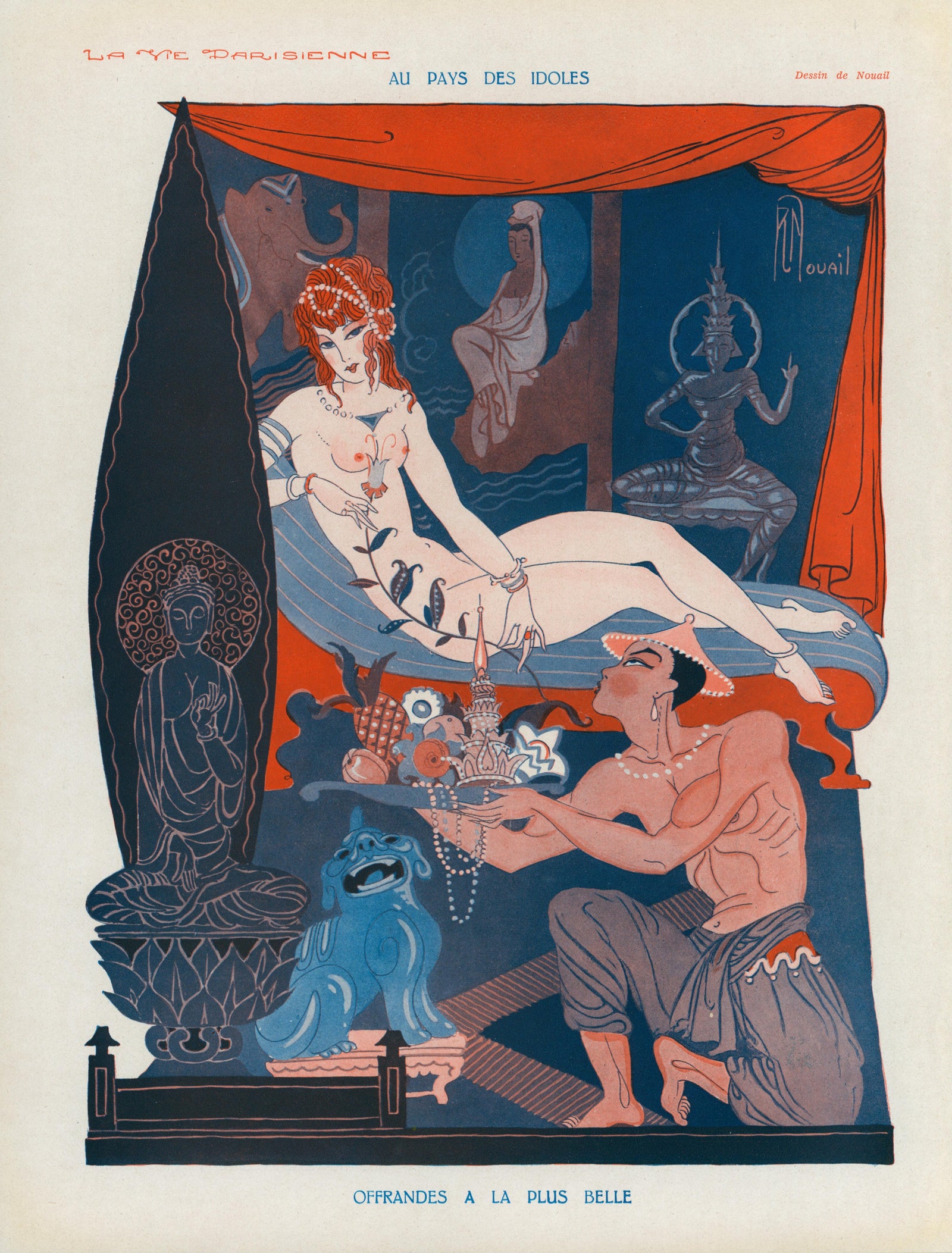 Land of Idols- La Vie Parisienne - Authentic Vintage Illustration