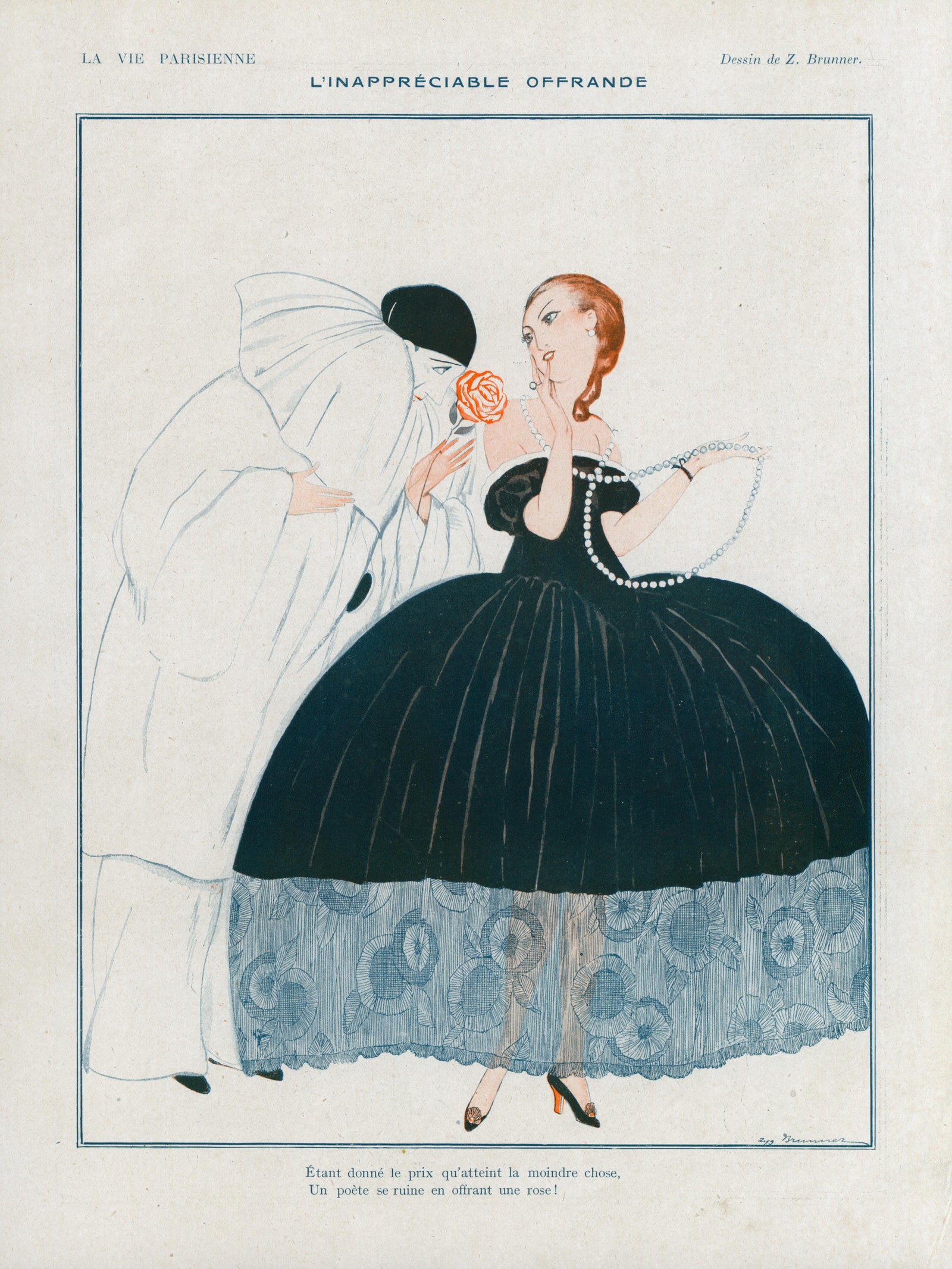 The Invaluable Offering- La Vie Parisienne - Authentic Vintage Illustration