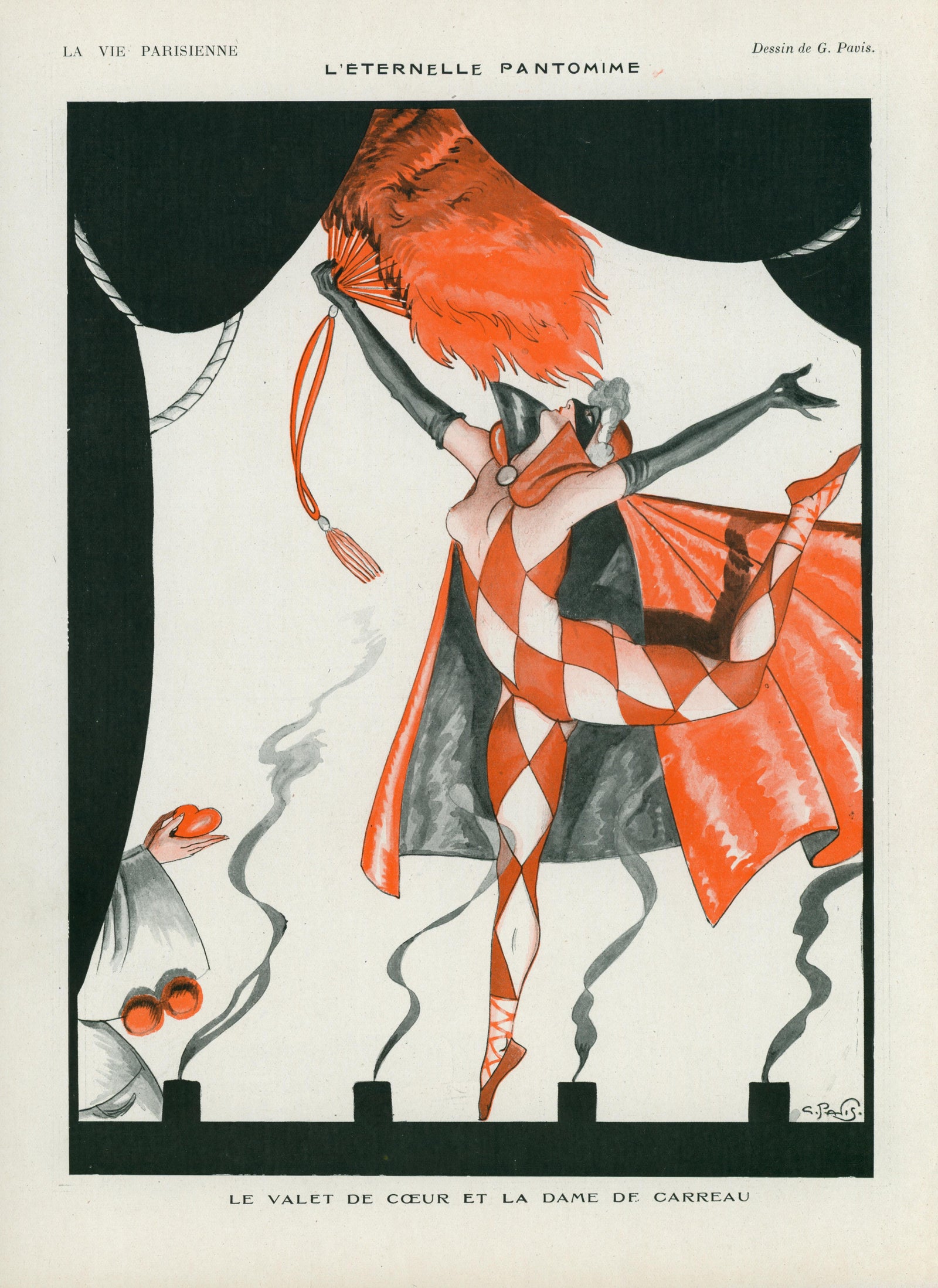 The Eternal Pantomime- La Vie Parisienne - Authentic Vintage Illustration