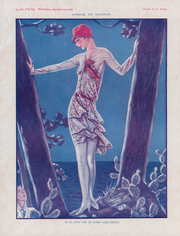 Love & Thorns- La Vie Parisienne - Original Vintage Illustration