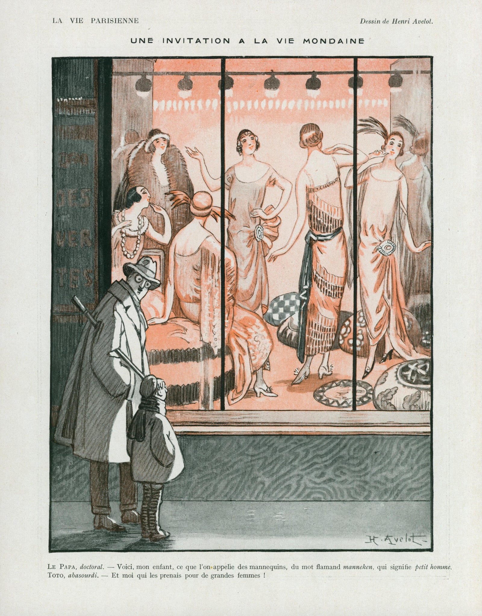 Social Life- La Vie Parisienne - Authentic Vintage Illustration