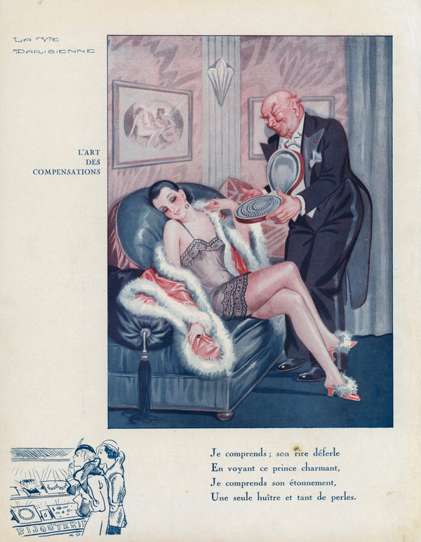 The Art of Compensation- La Vie Parisienne - Authentic Vintage Illustration