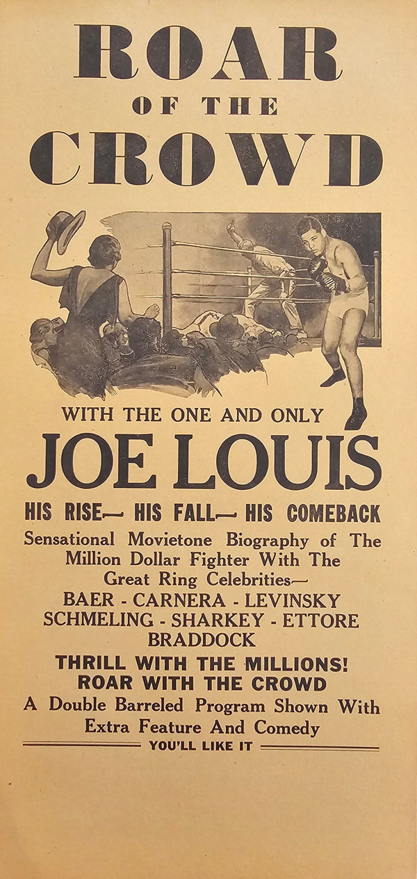 Joe Lewis Broadside - Authentic Vintage Vintage Ad