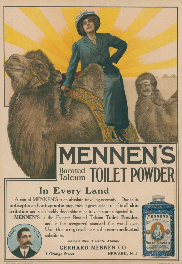 Mennen's Toilet Powder - Original Vintage Ad: