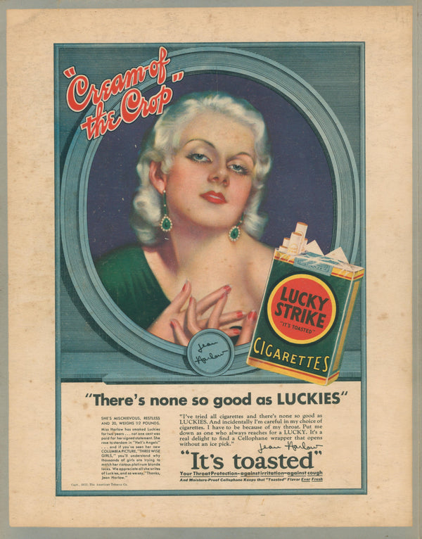 Cream of the Crop, Luck Strikes - Original Vintage Ad: