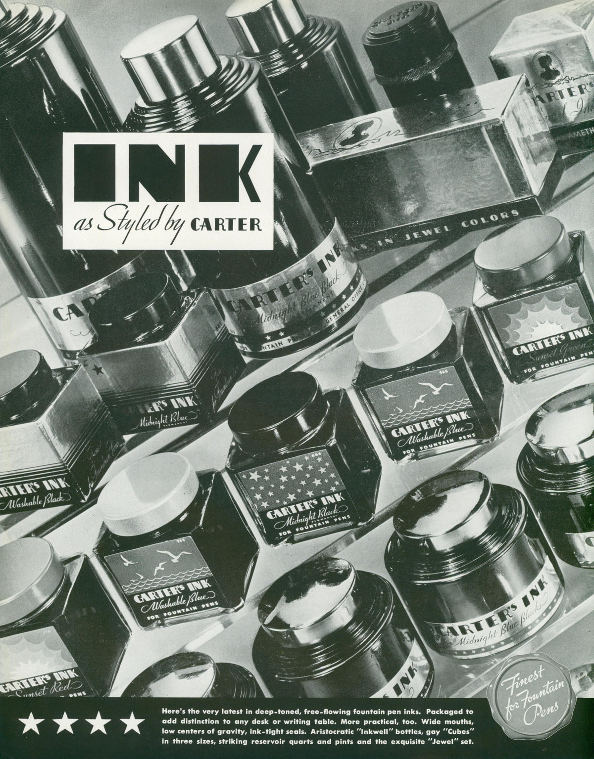 Carter Ink, Vintage Ad - Original Vintage Ad: