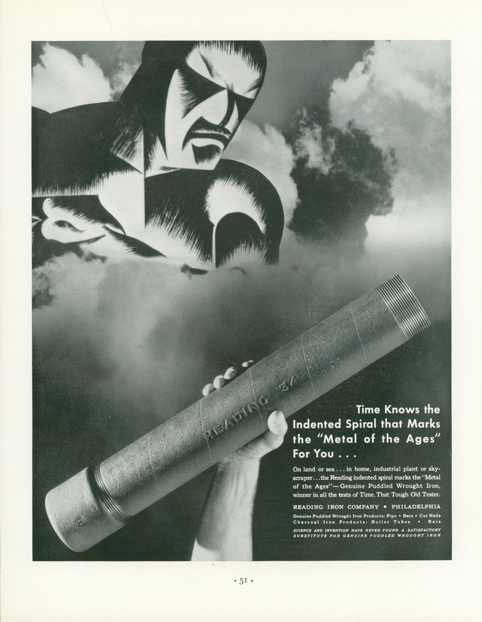 Reading Iron Company - Original Vintage Ad: