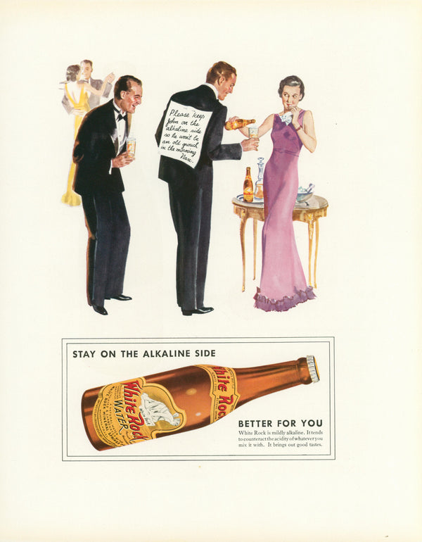 White Rock Water, Vintage Ad - Original Vintage Ad: