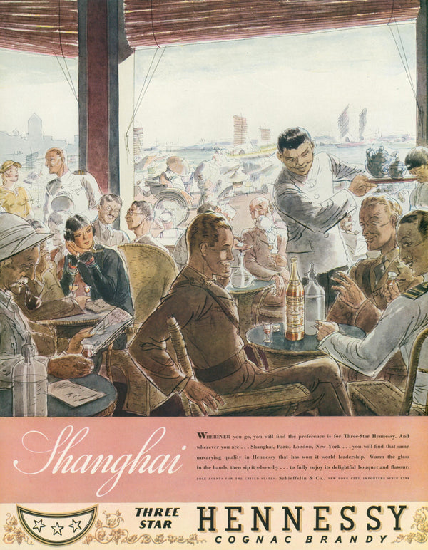 Hennessy in Shanghai, Vintage Ad - Original Vintage Ad: