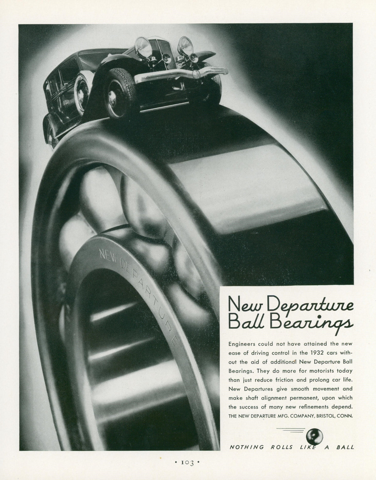 Nothing Rolls Like a Ball, Vintage Ad - Original Vintage Ad: