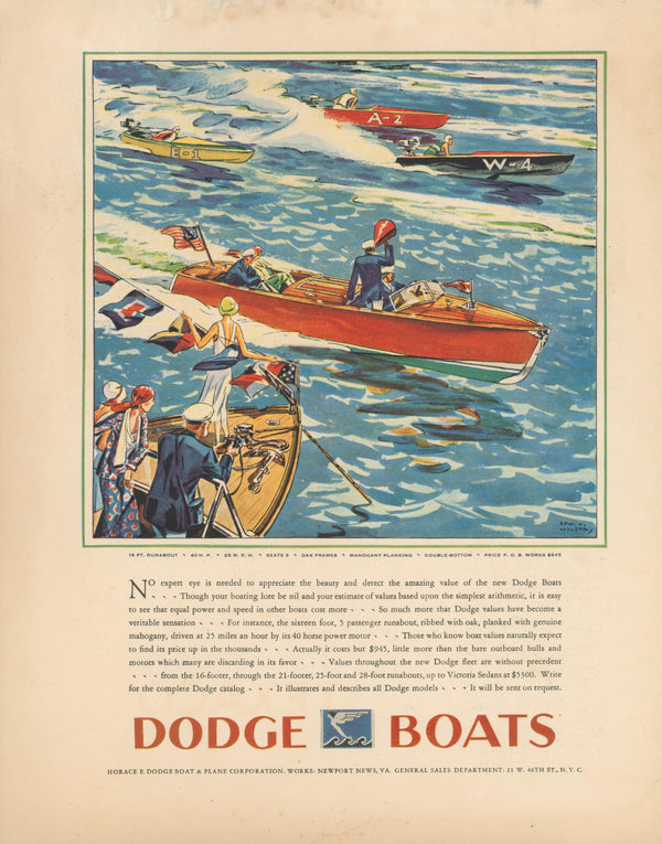 Dodge Boats, Vintage Ad - Original Vintage Ad: