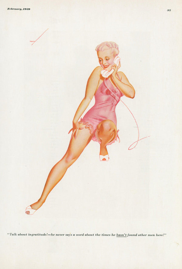 He is Ungrateful by George Petty  - Original Vintage Illustration