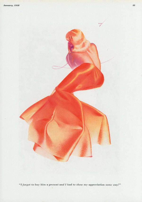 His Present by George Petty - Original Vintage Illustration