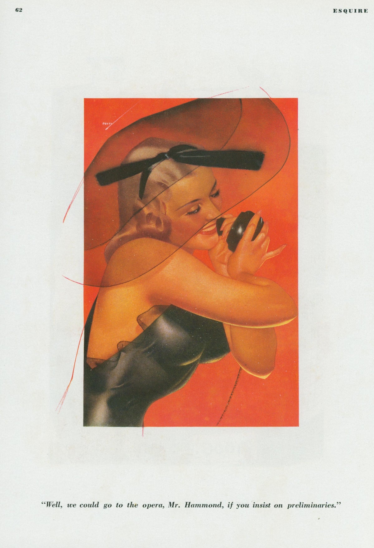 If You Insist by George Petty  - Original Vintage Illustration