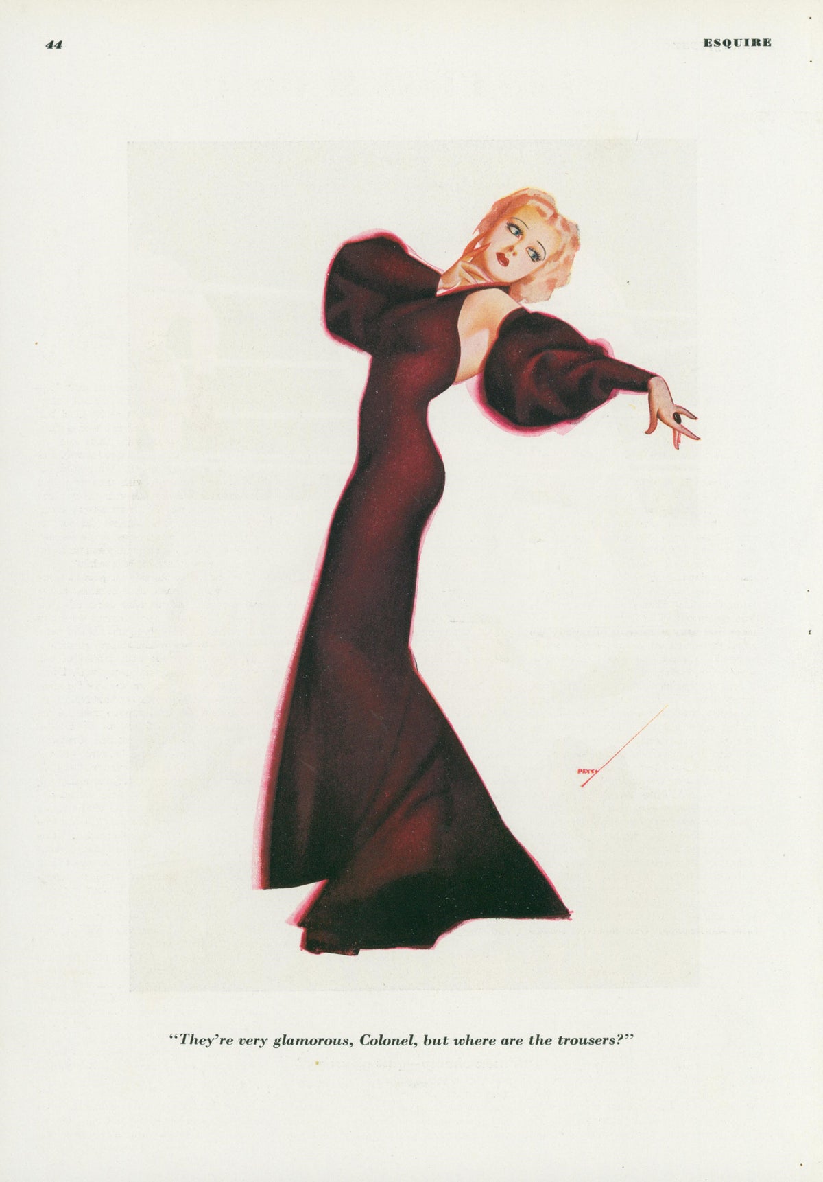 Very Glamorous by George Petty - Original Vintage Illustration