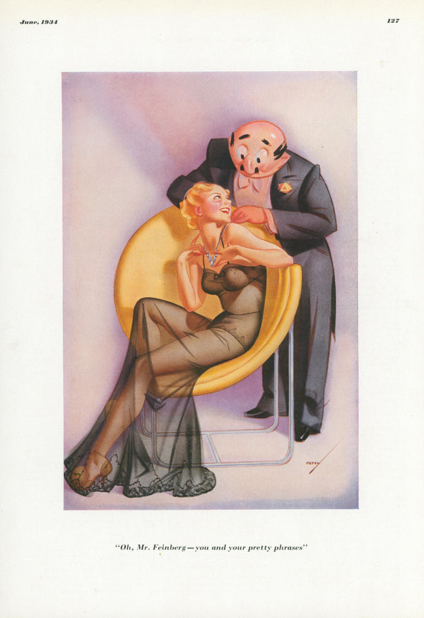 Pretty Phrases by George Petty - Original Vintage Illustration