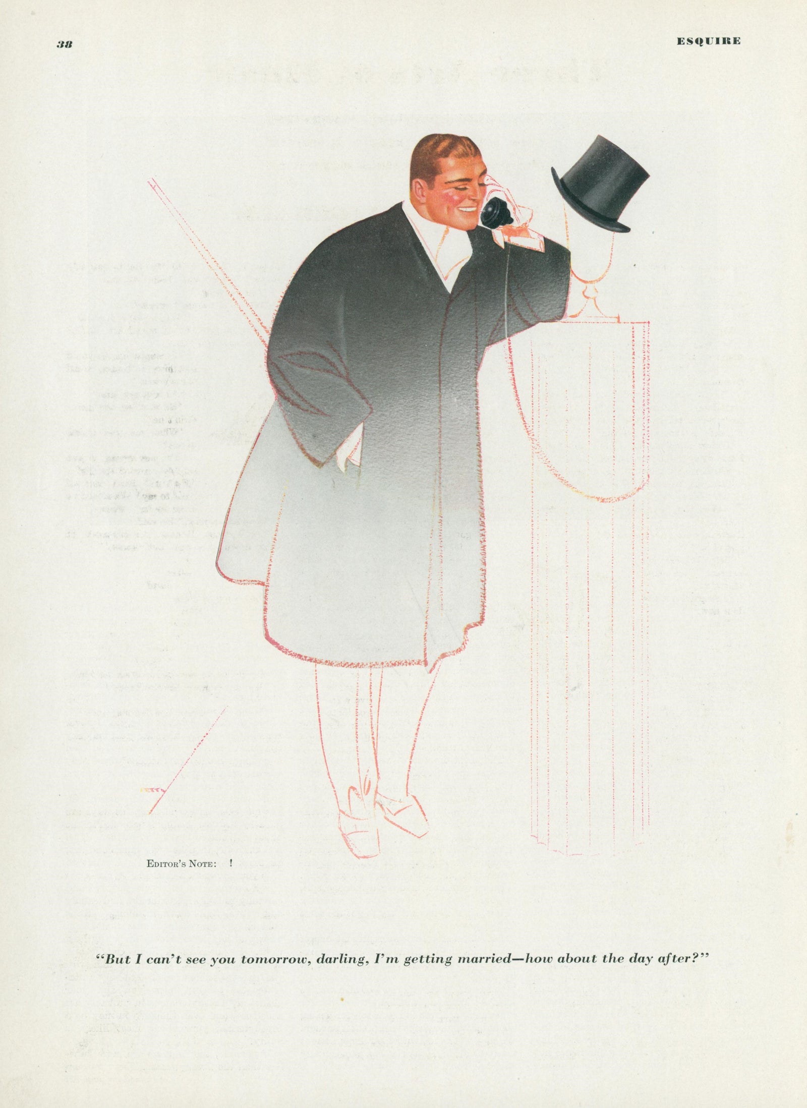 I'm Getting Married by George Petty - Original Vintage Illustration