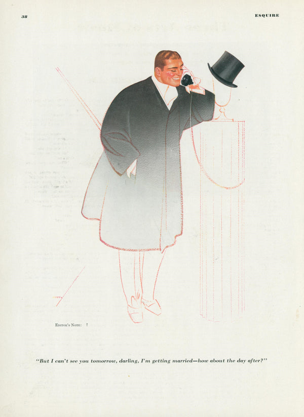 I'm Getting Married by George Petty - Original Vintage Illustration