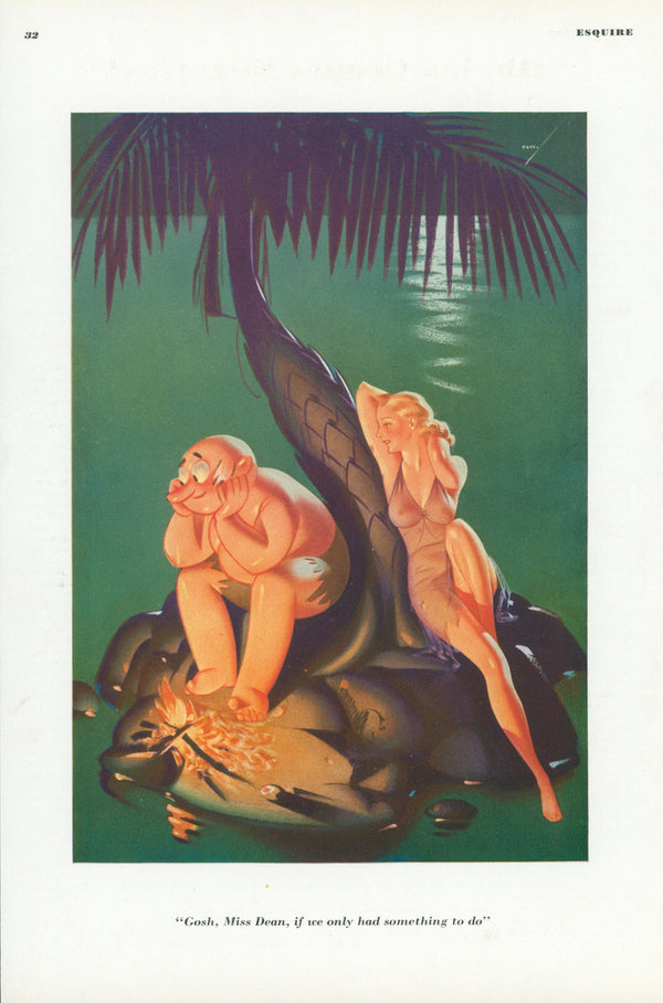 Something to do by George Petty - Original Vintage Illustration