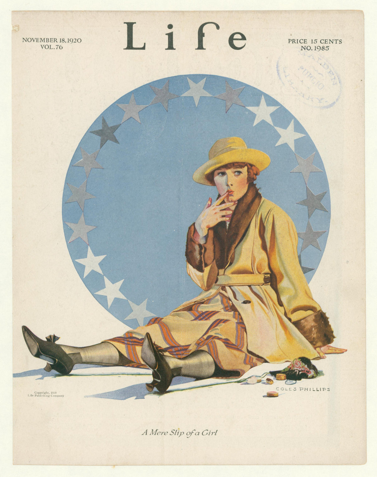 Slip of a Girl- Life Magazine  - Original Vintage Cover Art: