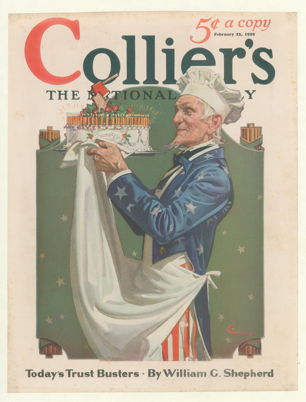 Today's Trust Busters- Collier's Weekly - Original Vintage Cover Art: