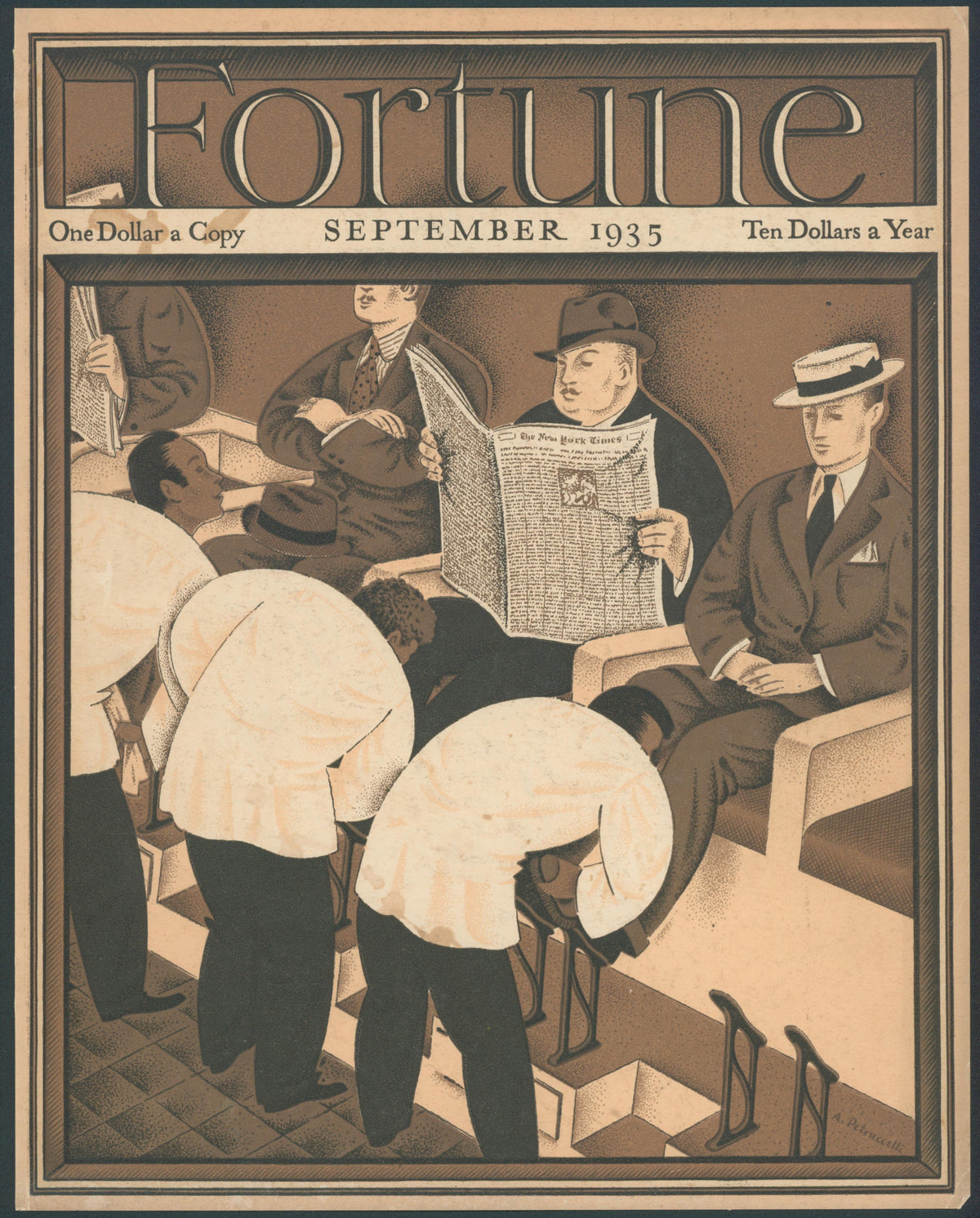 New York Times- Fortune Magazine - Original Vintage Cover Art: