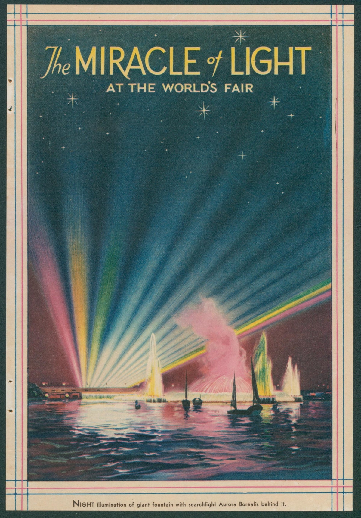 The Miracle of Light, World's Fair - Original Vintage Illustration