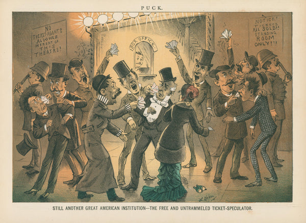 Ticket Scalping- Puck Magazine - Original Vintage Illustration