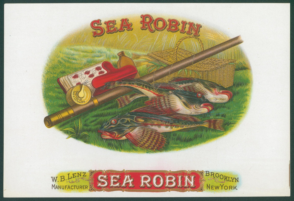 Sea Robin, Cigar Label - Original Vintage Product Label: