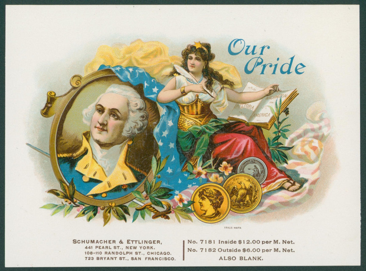Our Pride Cigars, Salesman Sample - Original Vintage Product Label: