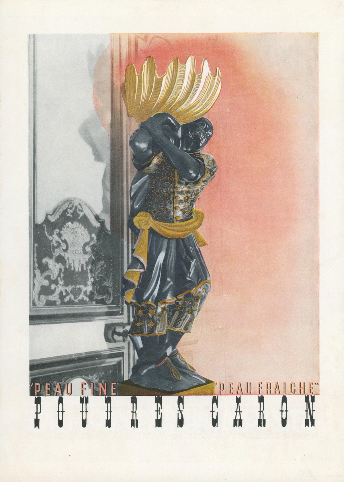 Caron's Face Powder - Original Vintage Ad: