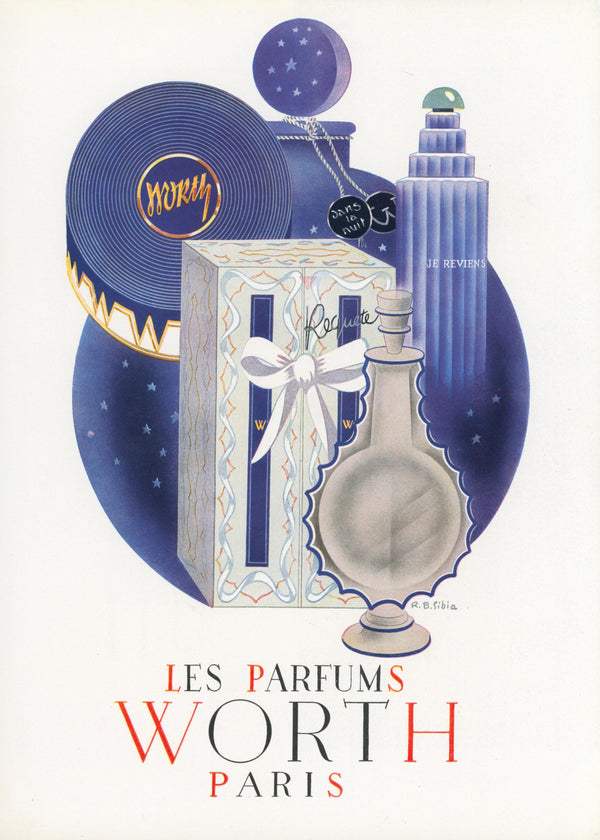 Worth, Parisian Perfumes  - Original Vintage Ad: