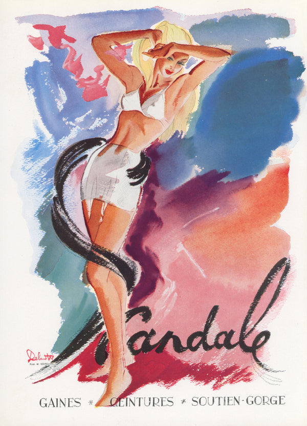 Scandale Lingerie - Original Vintage Ad: